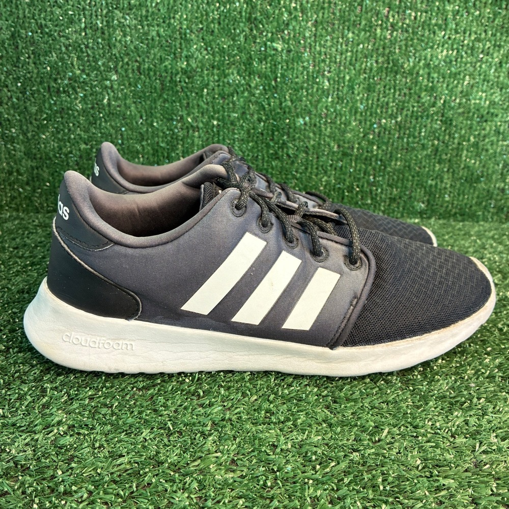 Adidas Cloudfoam QT Racer Mesh Lightweight Athleisure Sneakers Black Womens 8.5